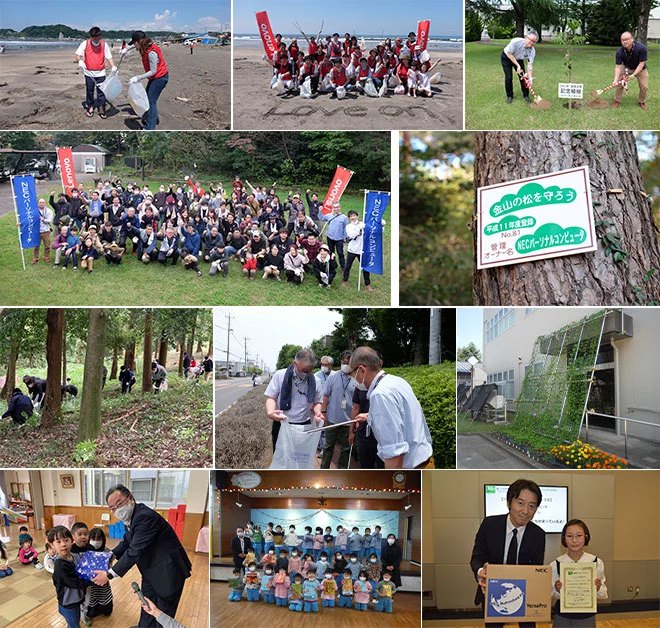 従業員による環境意識啓発活動の写真