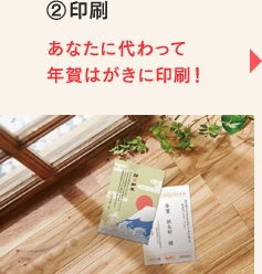 1.印刷　あなたに代わって年賀はがきに印刷！