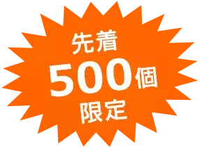 先着500個限定