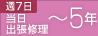 [週7日] 当日出張修理 ～5年